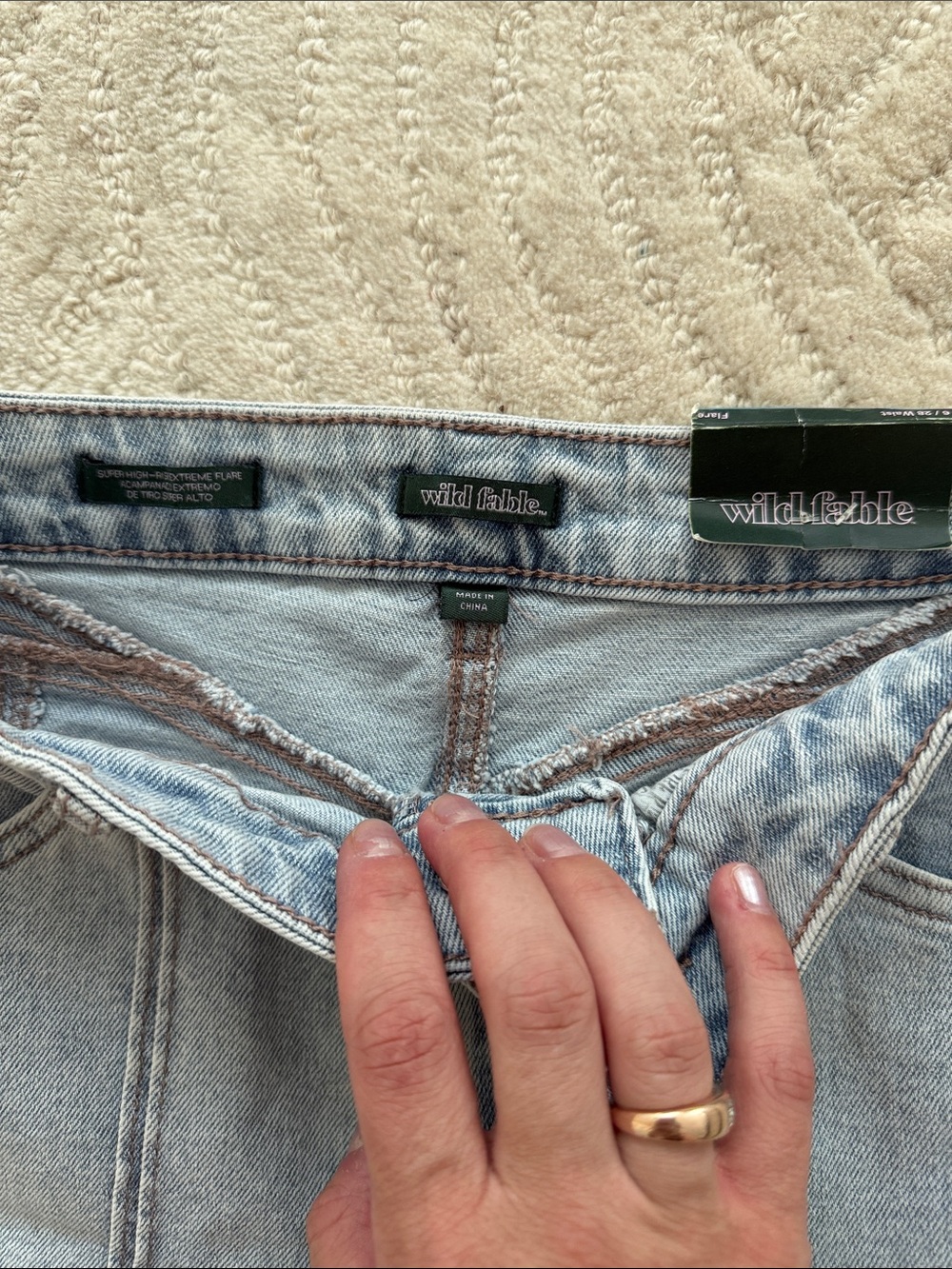 wild fable Light Blue High-Rise Flare Jeans - Picture 2 of 4